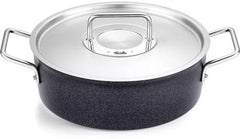 Fissler Adamant - Pannenset met RVS Deksel - 2-delig – Aluminium Pannen met Krasbestendige Antiaanbaklaag