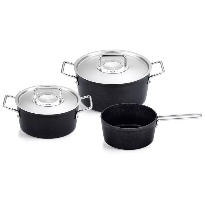 Fissler Adamant - Pannenset met RVS Deksel – 3-delig - 18cm + 20cm + 24 cm