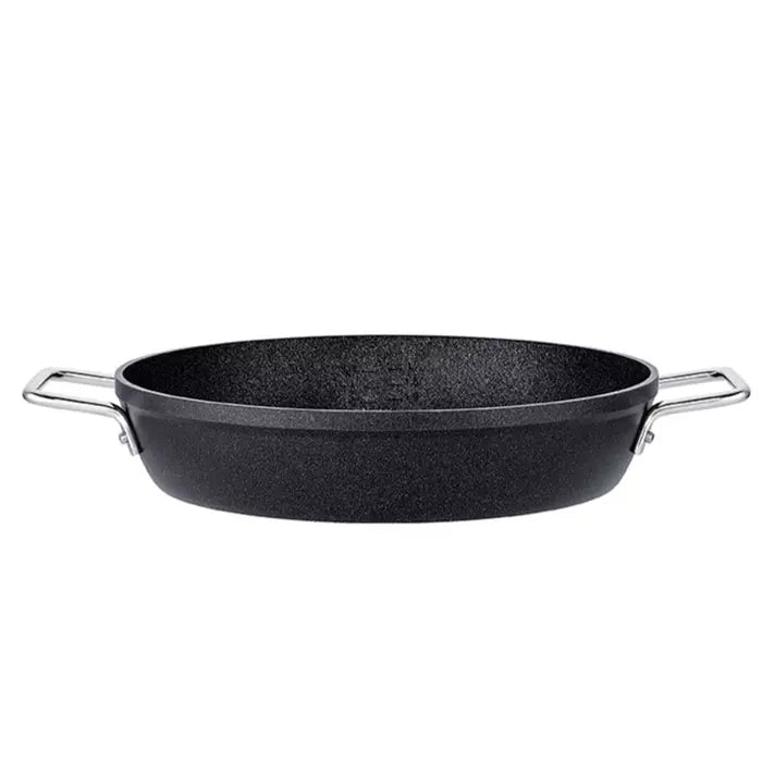 Fissler Adamant - Serveerpan - 28 cm - Dubbelhandvat - Zwart