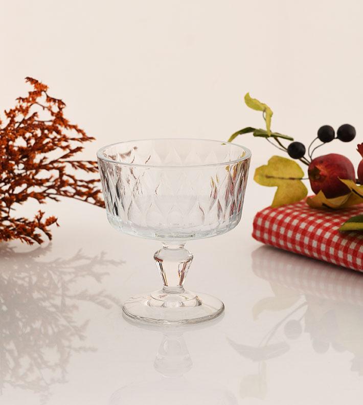 Paşabahçe Leafy 440414 – Glazen Dessertschalen – 2 Stuks – 250 ml