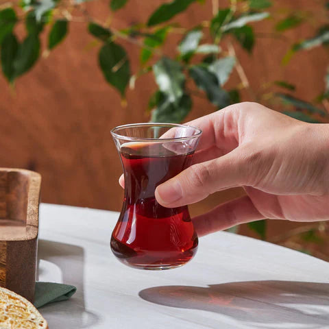 Karaca Vefa - Theeglazenset - Set van 6 - Glas - 130 ml