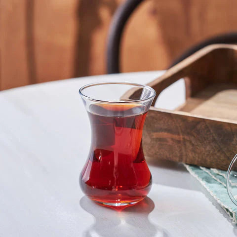 Karaca Vefa - Theeglazenset - Set van 6 - Glas - 130 ml