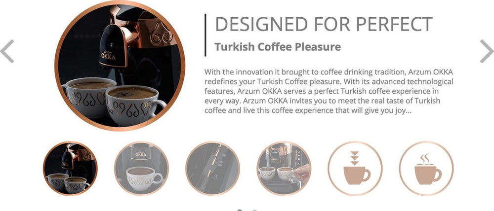 Arzum OKKA Turks Koffiezetapparaat OK001-0100 | Zwart/Chroom - 2 kopjes - Aanpasbare temperatuur - Volautomatisch - 710W