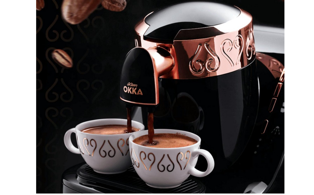 Arzum OKKA Turks Koffiezetapparaat OK001-0100 | Zwart/Koper - 2 kopjes - Aanpasbare temperatuur - Volautomatisch - 710W