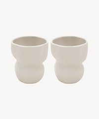 Keramieken Organic Mokken – Set van 2 - 400 ml - Beige - Handgemaakt - Hittebestendig