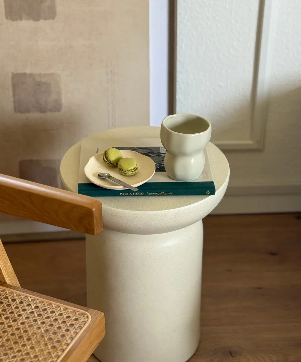 Keramieken Organic Mokken – Set van 2 - 400 ml - Beige - Handgemaakt - Hittebestendig