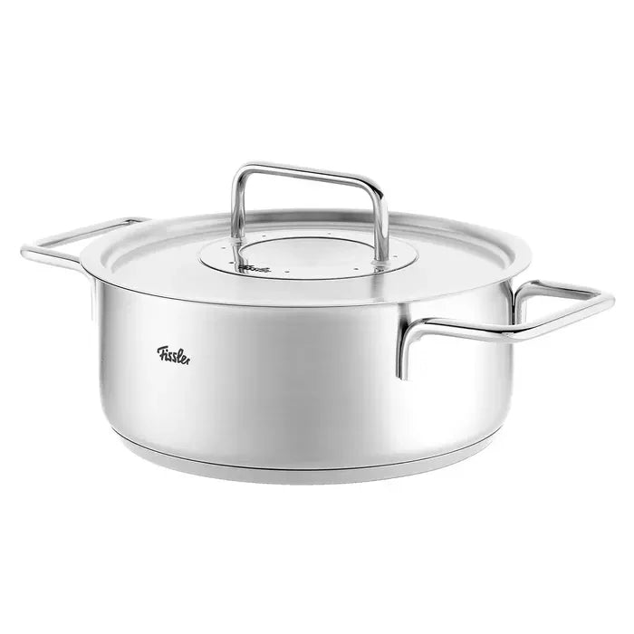 Fissler Pure Collection - Kookpan Laag met RVS Deksel - 24cm