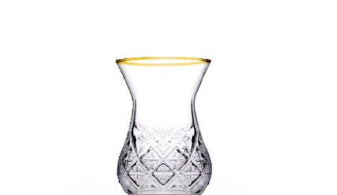 Paşabahçe Timeless 42881 - Golden Touch Theeglas - Set van 6 - 155 ml