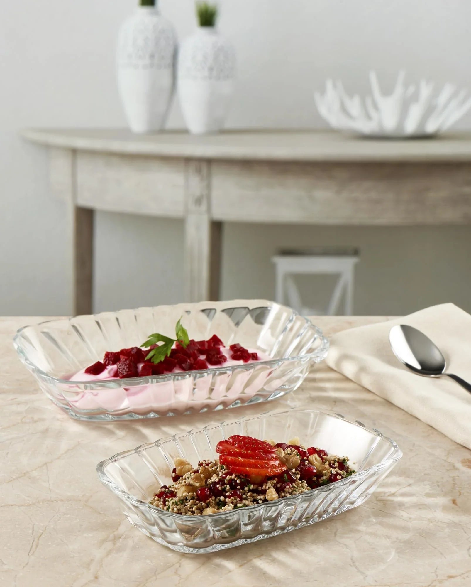 Paşabahçe Mezze 53392 - Serveer Schaal - Set van 2 - 179 x 114 mm