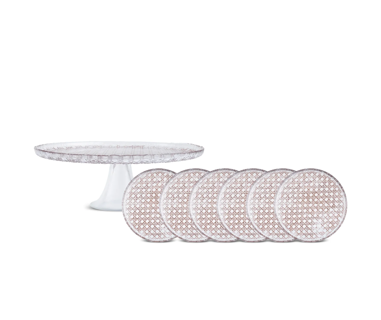 Karaca Rattan - 7-delige Serveerset – 6 Personen - Grijs