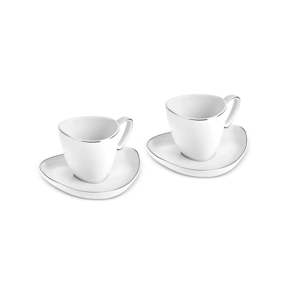 Karaca Streamline Tribe - Porseleienen Koffiekopjes Set - 90 ml