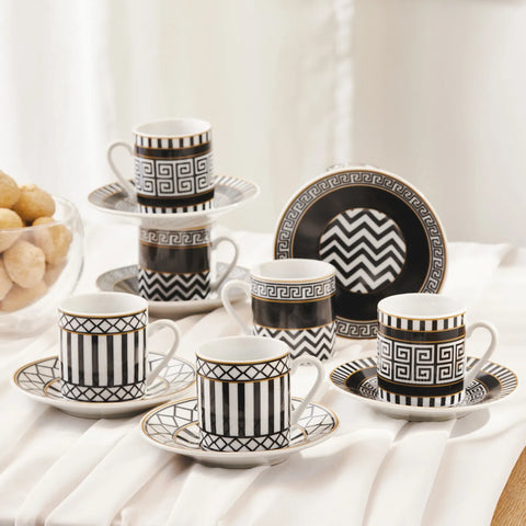 Karaca Helenistik - Porseleienen Koffiekopje Set - 80 ml