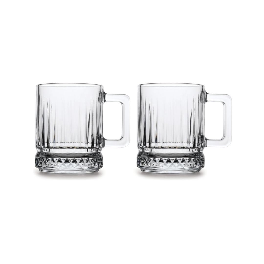 Paşabahçe Elysia 55432 - Theeglas Met Oor - 250 ml - Set van 2