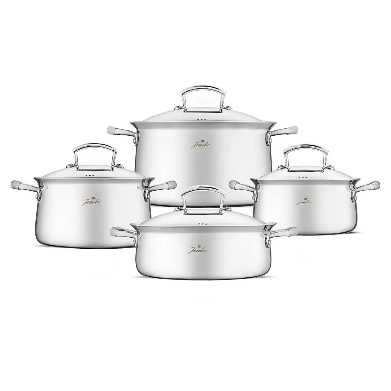 Jumbo Flame - 8-delige RVS Inductie Kookset