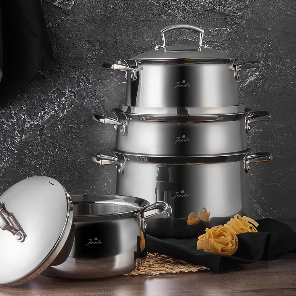 Jumbo Flame - 8-delige RVS Inductie Kookset
