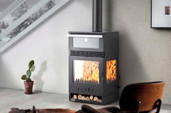 TKS-15 Houtkachel – 12 kW – 6 kg Inhoud – Ø150 mm Rookgasafvoer – 78% Rendement – 145 kg