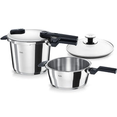 Fissler Vitaquick® Snelkookpan Set 2-delig – 3,5 & 6,0 Liter – Inclusief Glazen Deksel