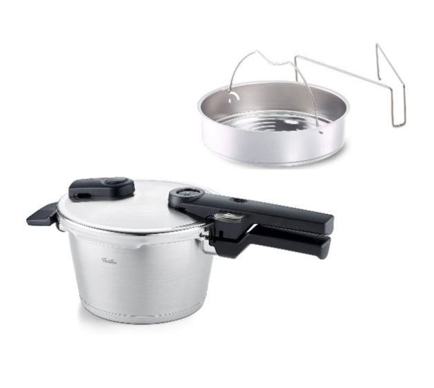 Fissler Vitaquick Snelkookpan met stoominzet - driepoot - diameter 18cm - 2.5L