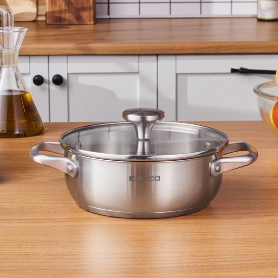 Karaca Elite RVS Inductie Hapjespan met Deksel – 20 cm