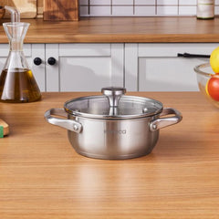 Karaca Elite - RVS Inductie Hapjespan met Deksel – 16 cm