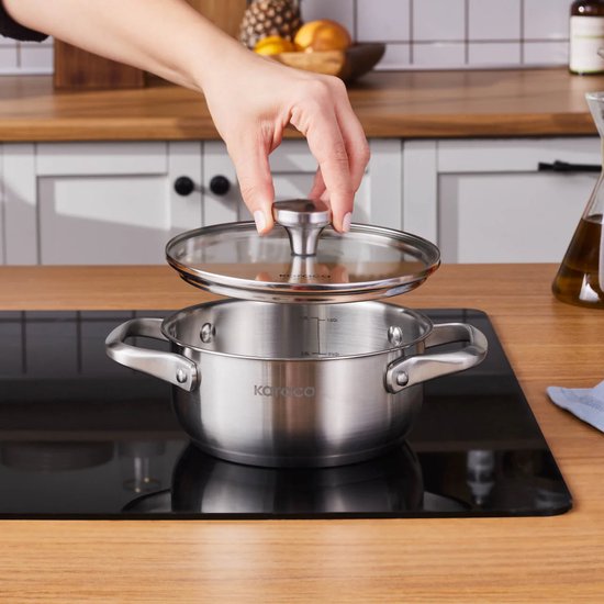 Karaca Elite - RVS Inductie Hapjespan met Deksel – 16 cm