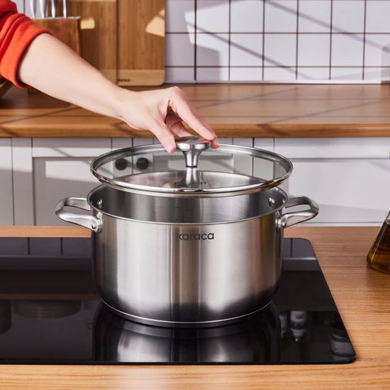 Karaca Elite Kookpan met Deksel – 26 cm – RVS – Inductie Geschikt