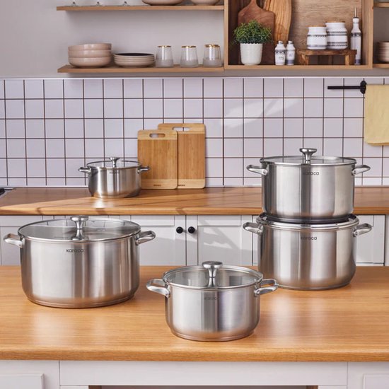 Karaca Elite Stockpot met Deksel – 20 cm – RVS – Inductie Geschikt