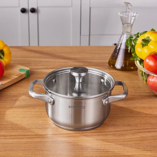 Karaca Elite - Kookpot met Deksel – 16 cm – RVS – Inductie Geschikt