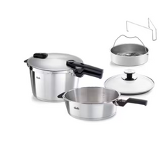 Fissler Vitaquick - Snelkookpan set - met Inzet & Glasdeksel