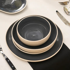 Karaca Terra - 36-Delig Servieset – Antraciet – 8 Personen – Stoneware Dinerset