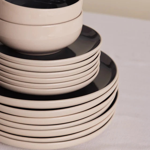 Karaca Terra - 36-Delig Servieset – Antraciet – 8 Personen – Stoneware Dinerset