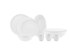 Karaca Streamline - Meridian Platin - 59-delig serviesset - 12 persoons