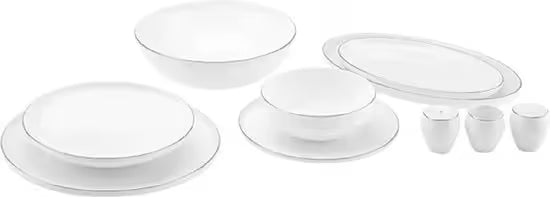 Karaca Streamline - Meridian Platin - 59-delig serviesset - 12 persoons