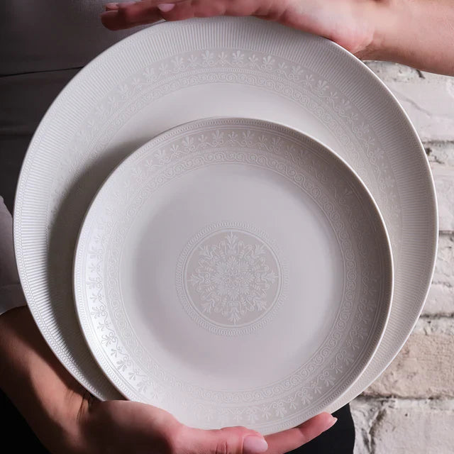 Karaca Forever Bone Artiste - Porseleinen 53-Delige Servies Set - 12-Persoons