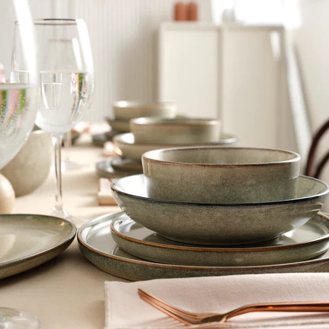 Karaca Earth Collection Skal - Steengoed 55-delige Eetserviesset- 12-persoons