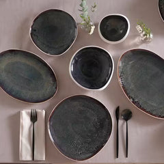 Karaca Earth Collection Galactic - Steengoed 55-delig Serviesset - 12-persoons - Wit