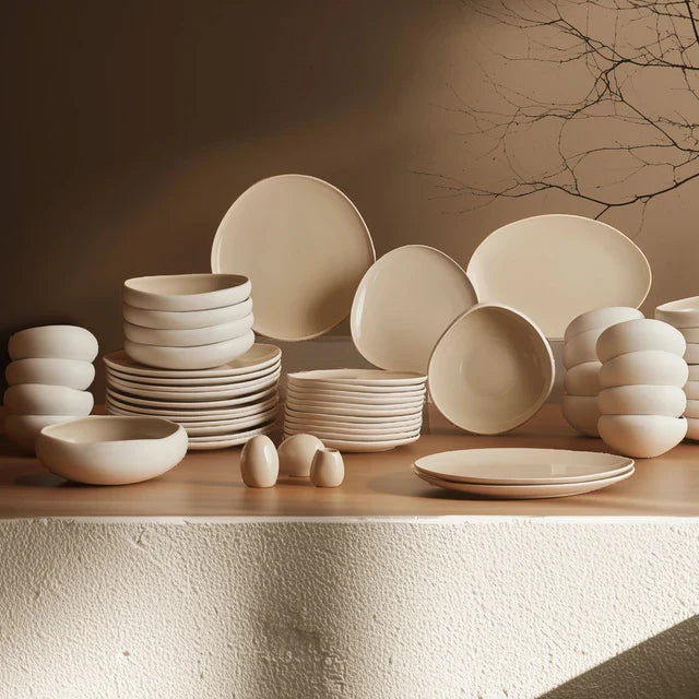 Karaca Earth Collection Cupid - Steengoed 55-delig Serviesset - 12 Persoons