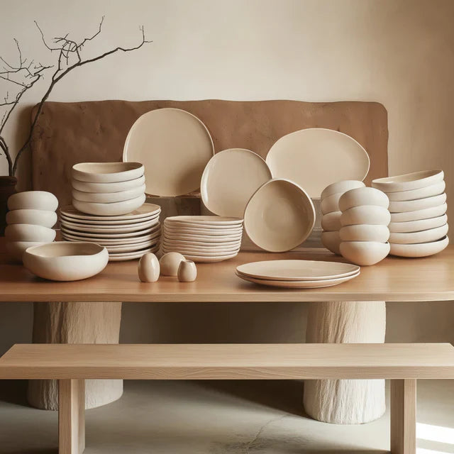 Karaca Earth Collection Cupid - Steengoed 55-delig Serviesset - 12 Persoons