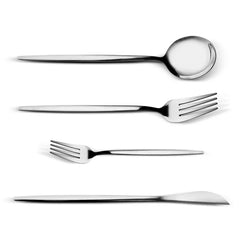 Karaca Bella - RVS Bestekset 24-Delig – 6 Personen – Zilver