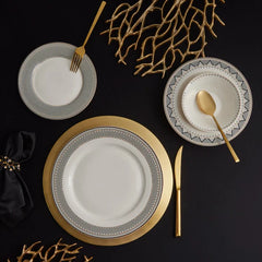 Karaca Globe 24-delig Servies – Porselein Serviesset voor 6 Personen – Compleet Tafelservies