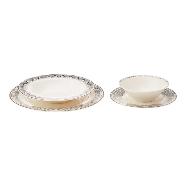 Karaca Globe 24-delig Servies – Porselein Serviesset voor 6 Personen – Compleet Tafelservies