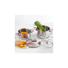 Karaca Perfect Pink Snelkookpan Set 4 + 6 Liter – Drukpan Set met Veiligheidssysteem