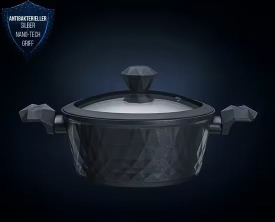 Karaca Bio Diamond Kookpan - Antibacterieel handvat - Inductiebodem - 20 cm - 2,6 L pot