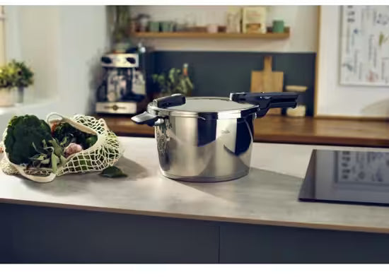 Fissler Vitaquick Elemental - Snelkookpan Saliegroen - 8 Liter – RVS – Inductie Geschikt