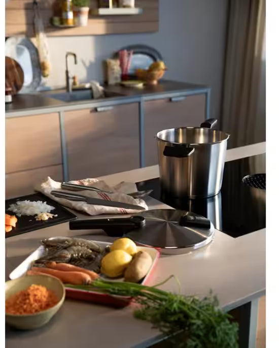 Fissler Vitaquick Snelkookpan - met Stoominzet en Driepoot - 8 L - Ø 26 cm