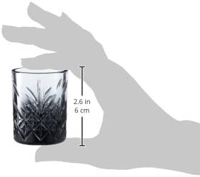 Paşabahçe Charm - Mini Zwarte Shotglazen/Borrelglazen - Set van 6 - 62 ml
