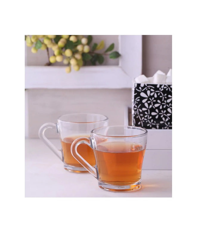 Paşabahçe Chroma - Koffie/Theeglazen Met Oor - 205 ml - Set van 2