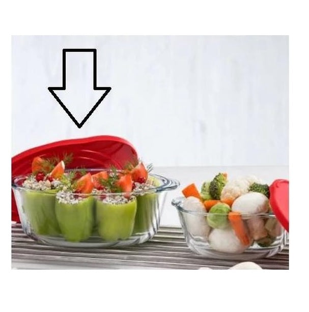 Borcam 59001 - Ronde Ovenschaal Met Deksel - 2100 ml