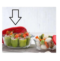 Borcam 59001 - Ronde Ovenschaal Met Deksel - 2100 ml