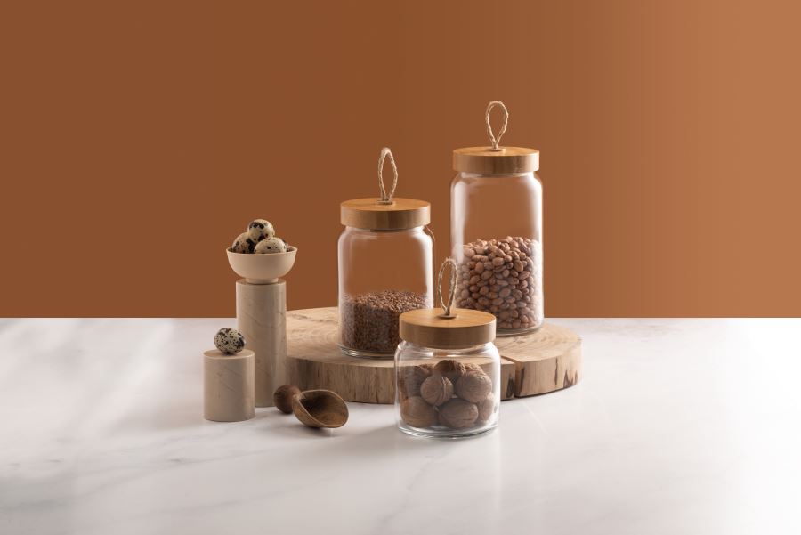 Paşabahçe Woody - Voorraadpot Met Bamboe Deksel - 575 ML